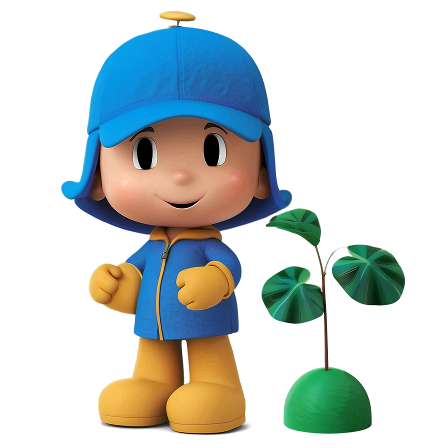 Smiling Pocoyo Pose Png 05232024