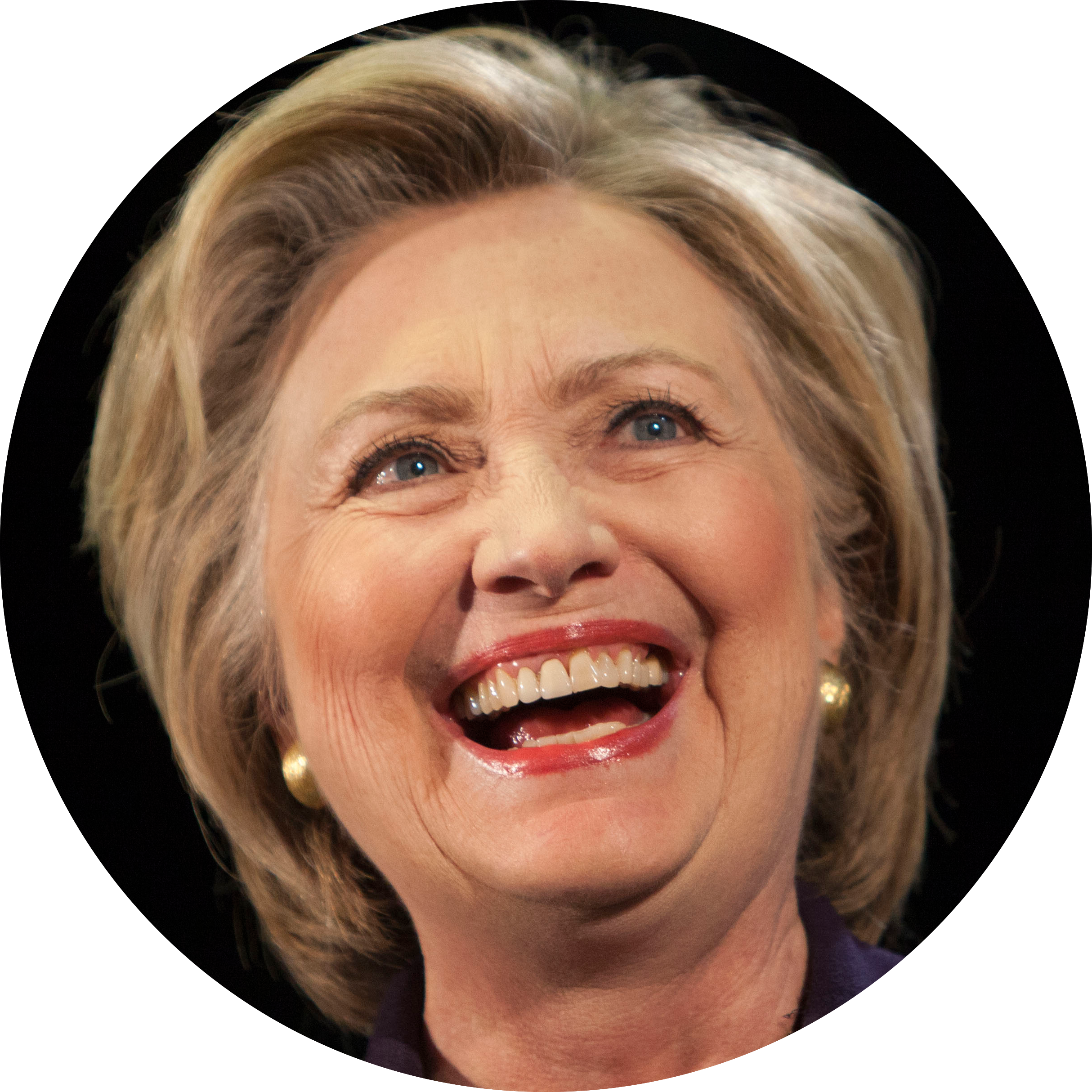 Smiling Political Figure Circle Portrait