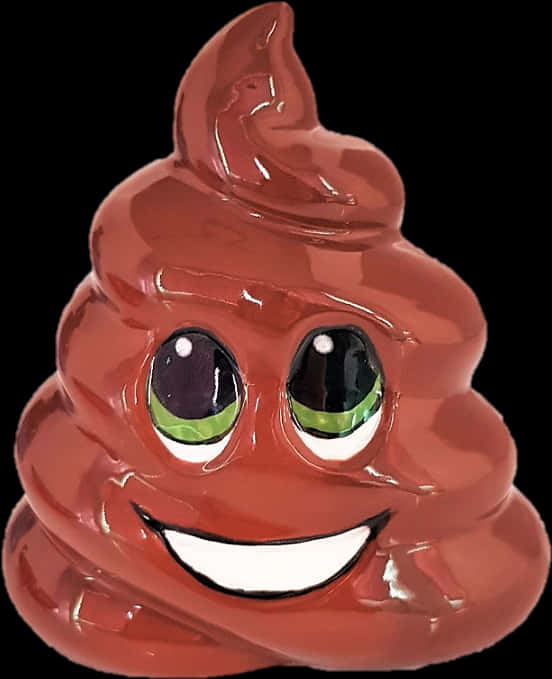 7431 Poop Emoji Bank - Ceramic PNG image with a transparent background, free high-resolution download