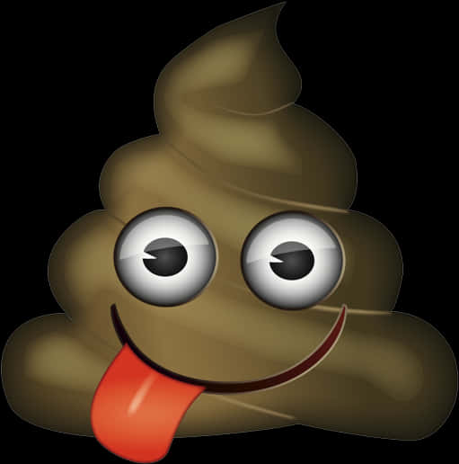 Smiling Poop Emojiwith Tongue Out