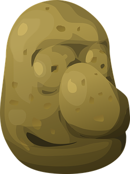 Smiling Potato Cartoon Character