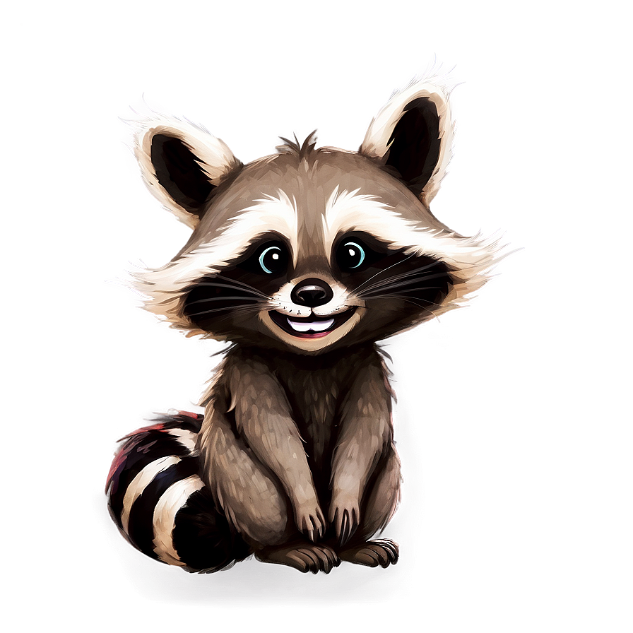 Smiling Raccoon PNG dtt PNG image with a transparent background, free high-resolution download