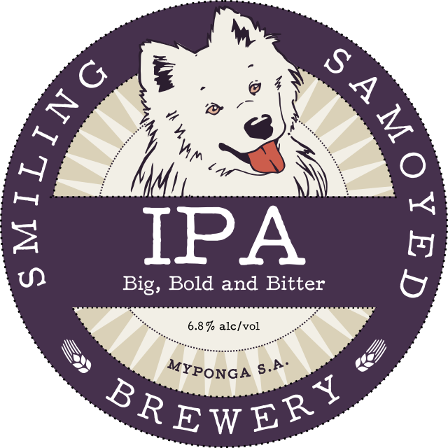 Smiling Samoyed I P A Beer Label