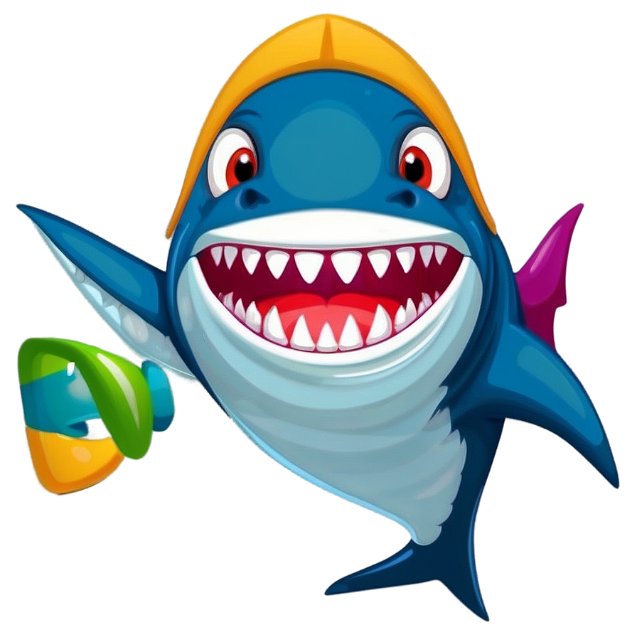 Smiling Shark Cartoon Png Qgv12