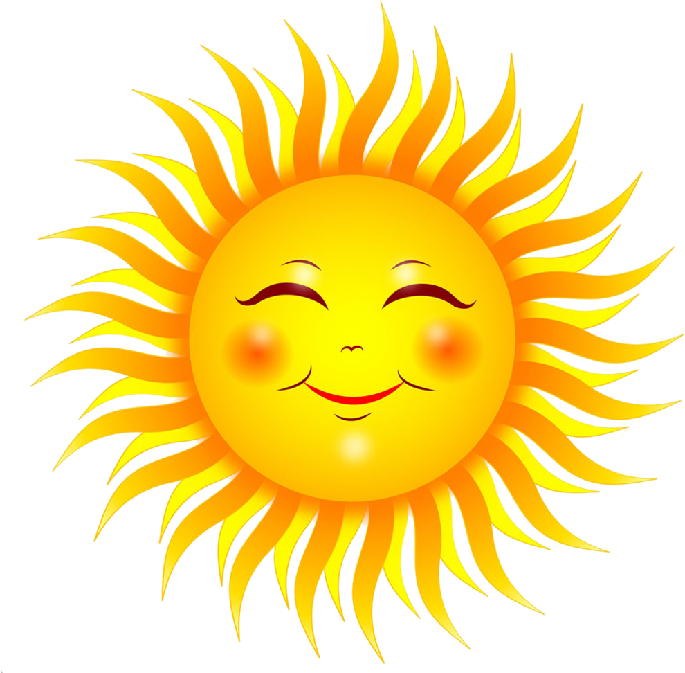 Smiling Sun Cartoon Illustration