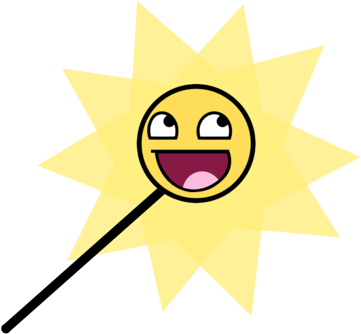 Smiling Sun Emojion Stick