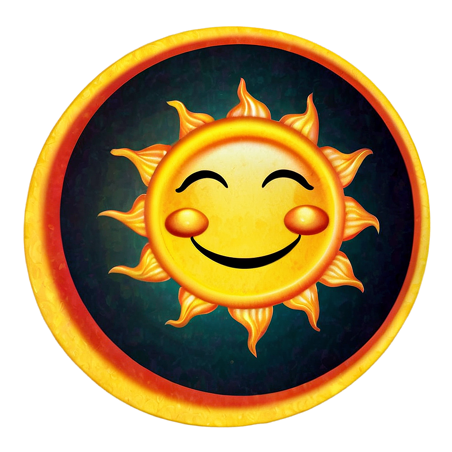 Smiling Sun Sticker Png 05252024