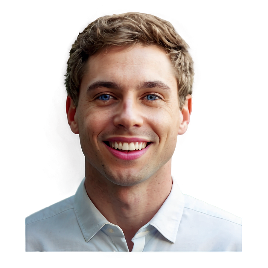 Smiling White Man Portrait Png 6