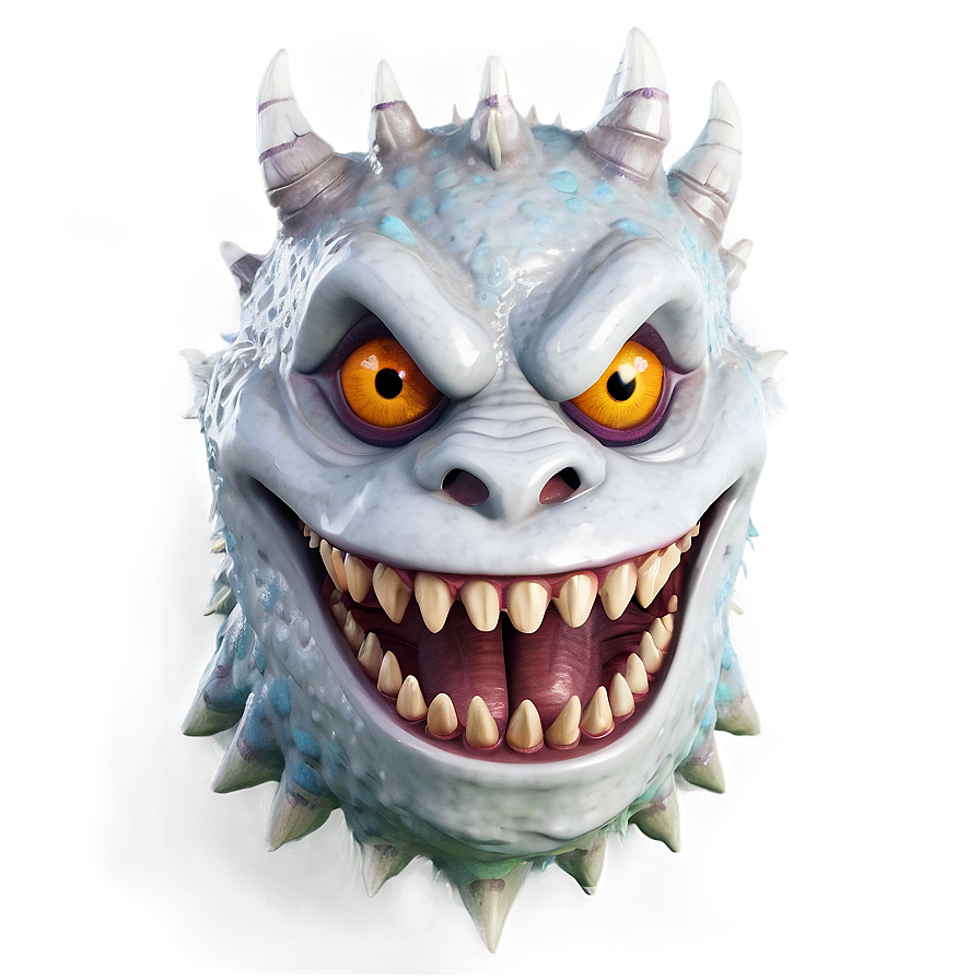 Smiling White Monster Avatar Png 59