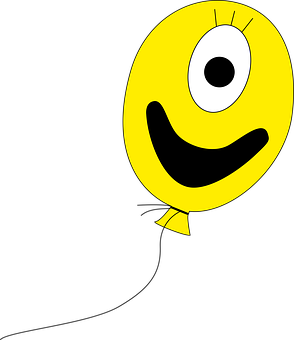 Smiling Yellow Balloon Cartoon