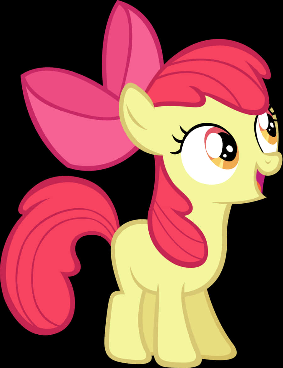 Smiling Yellow Pony Vector