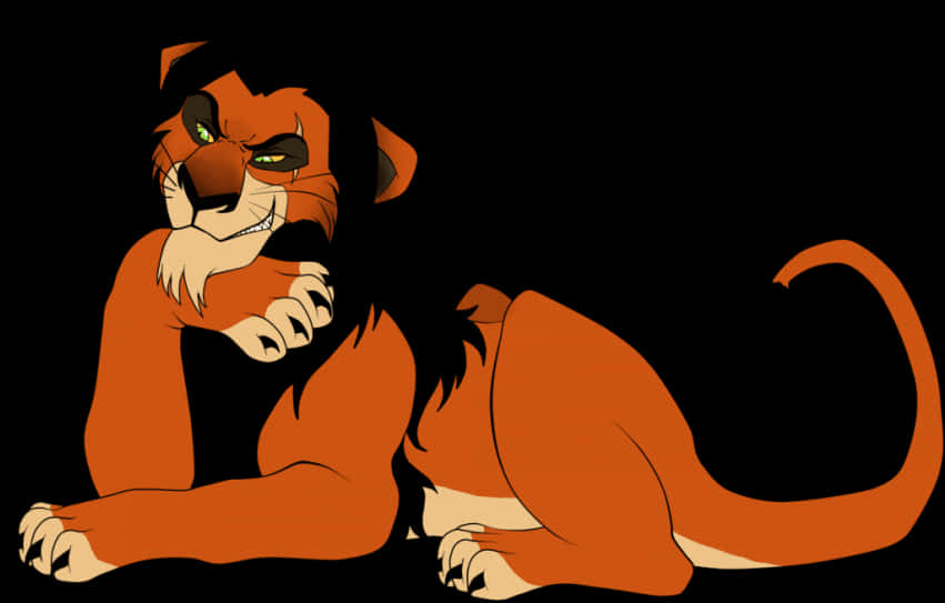 Smirking_ Animated_ Lion_ Character