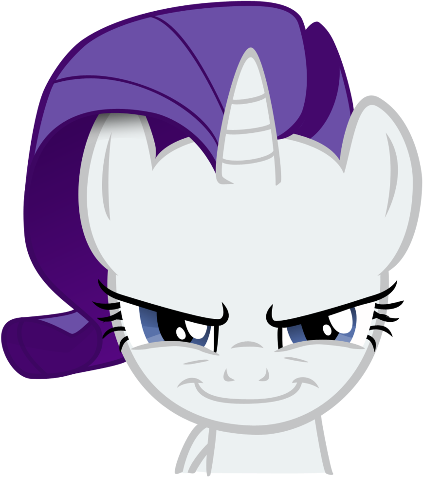 Smirking Purple Unicorn Cartoon