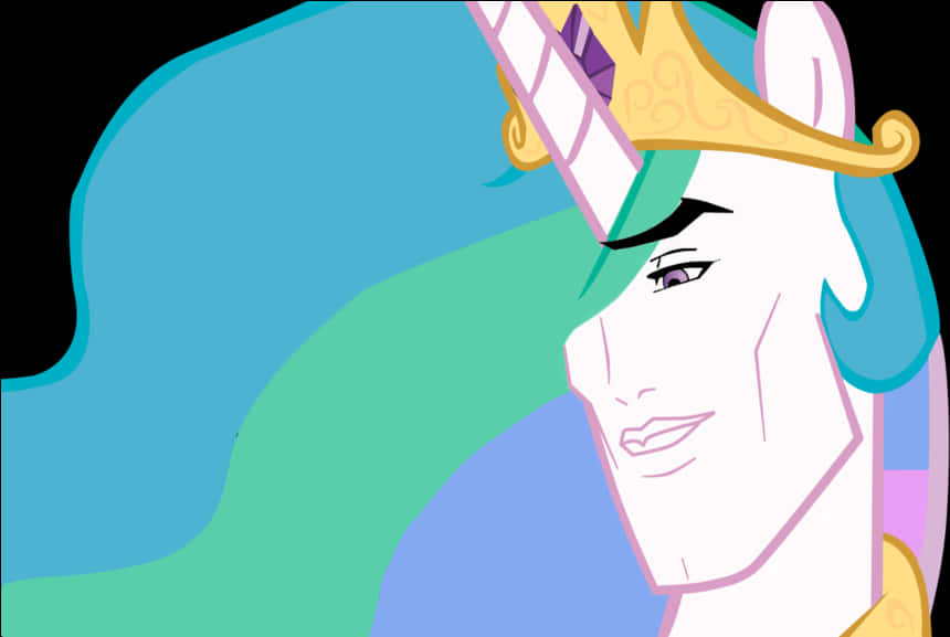 Smirking Unicorn Cartoon Character