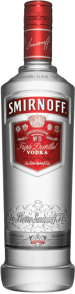 Smirnoff Vodka Red Label 37,5% 0,5l - Smirnoff Red Vodka, HD Png Download PNG with transparent background