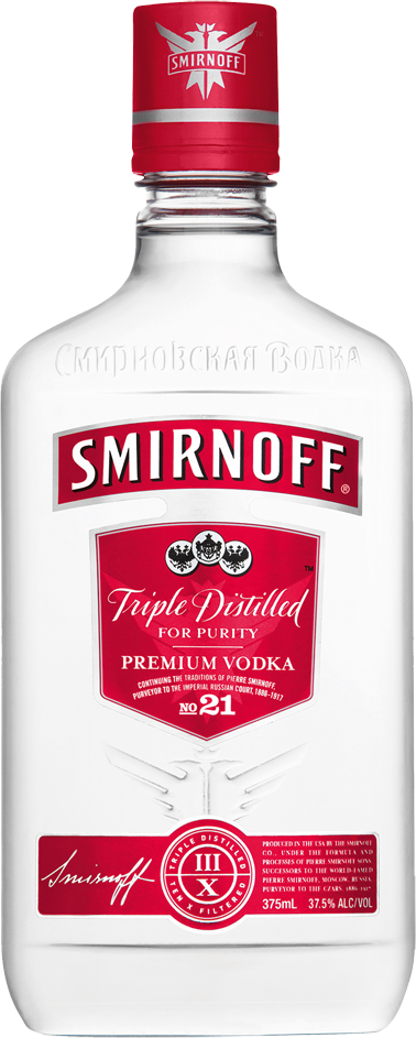Smirnoff No 21 Vodka 375 Ml - Smirnoff Red 80 Proof Vodka, HD Png Download PNG with transparent background