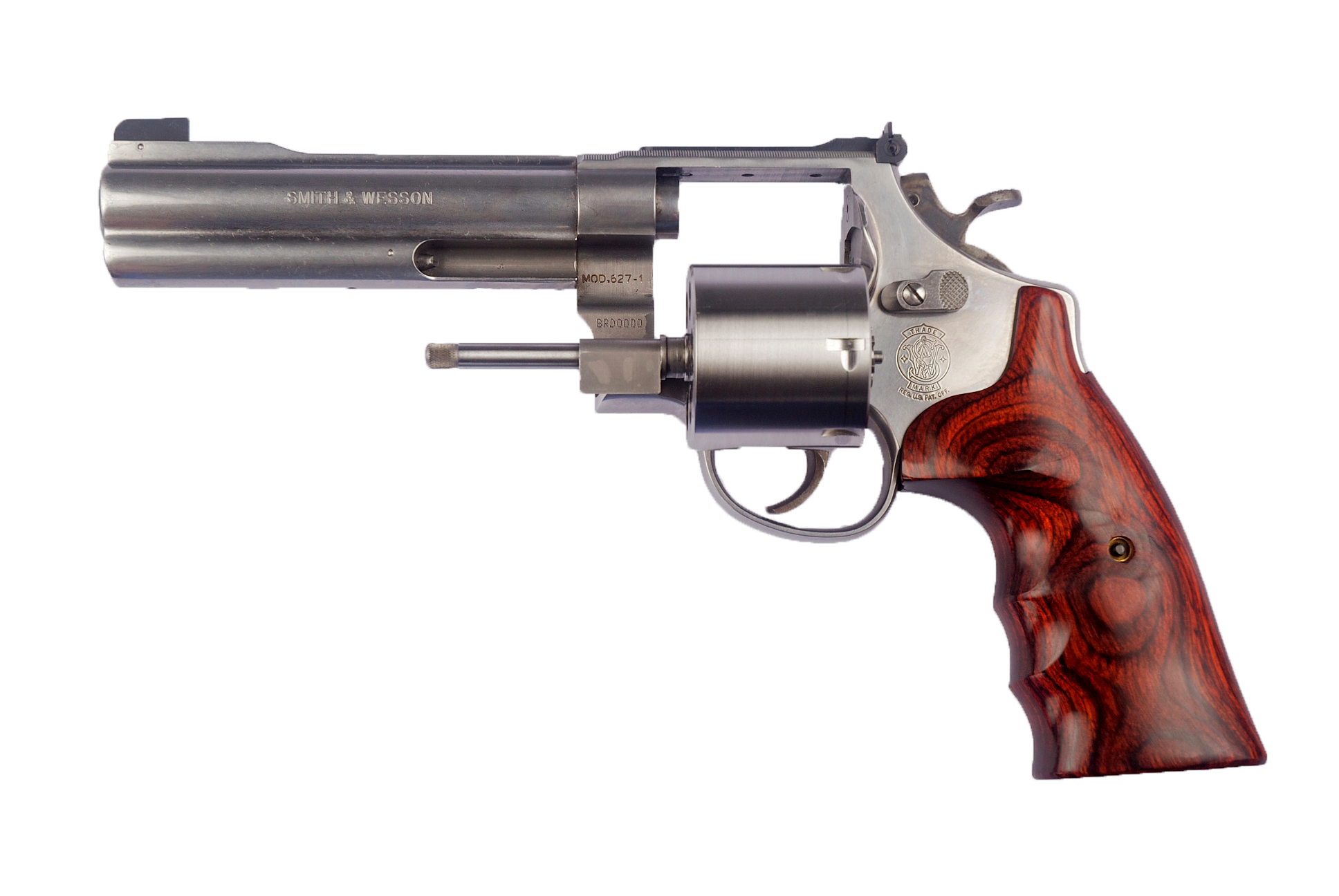 Smith Wesson Revolver Isolated PNG with transparent background