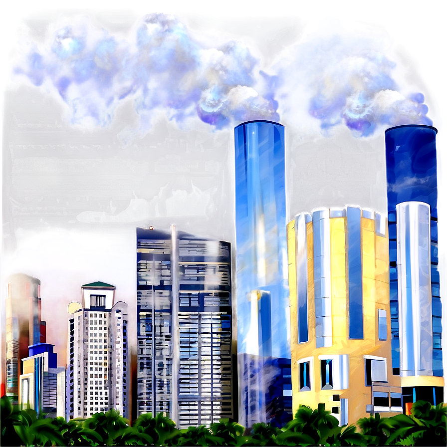 Smog Over Buildings Png Vis61