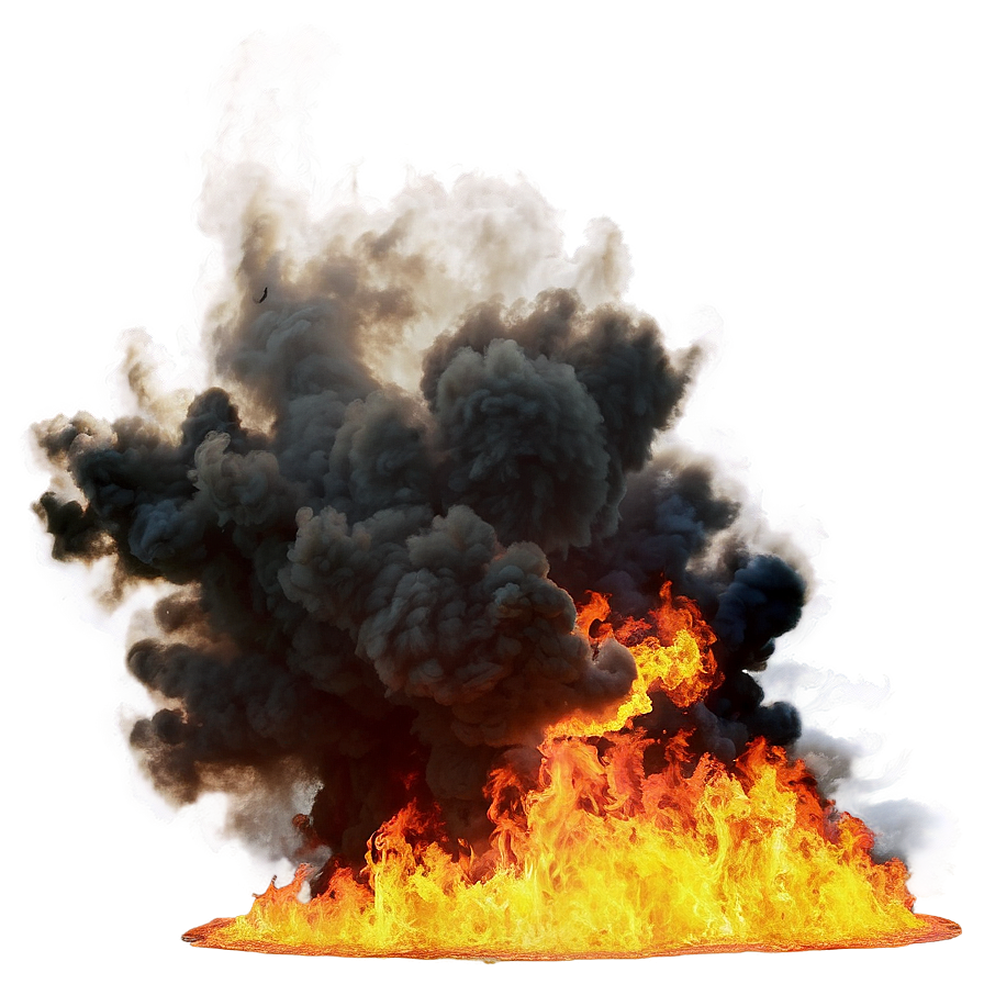 Smoke And Fire Explosion Transparent Png 30