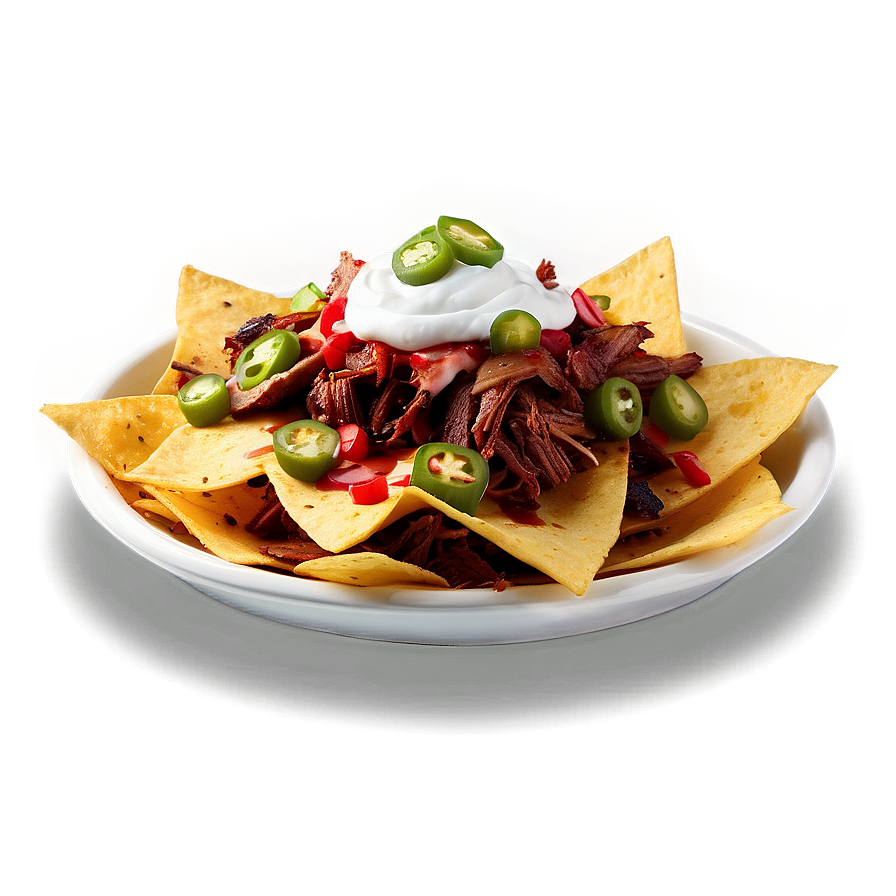 Smoked Brisket Nachos PNG 06122024 PNG with transparent background