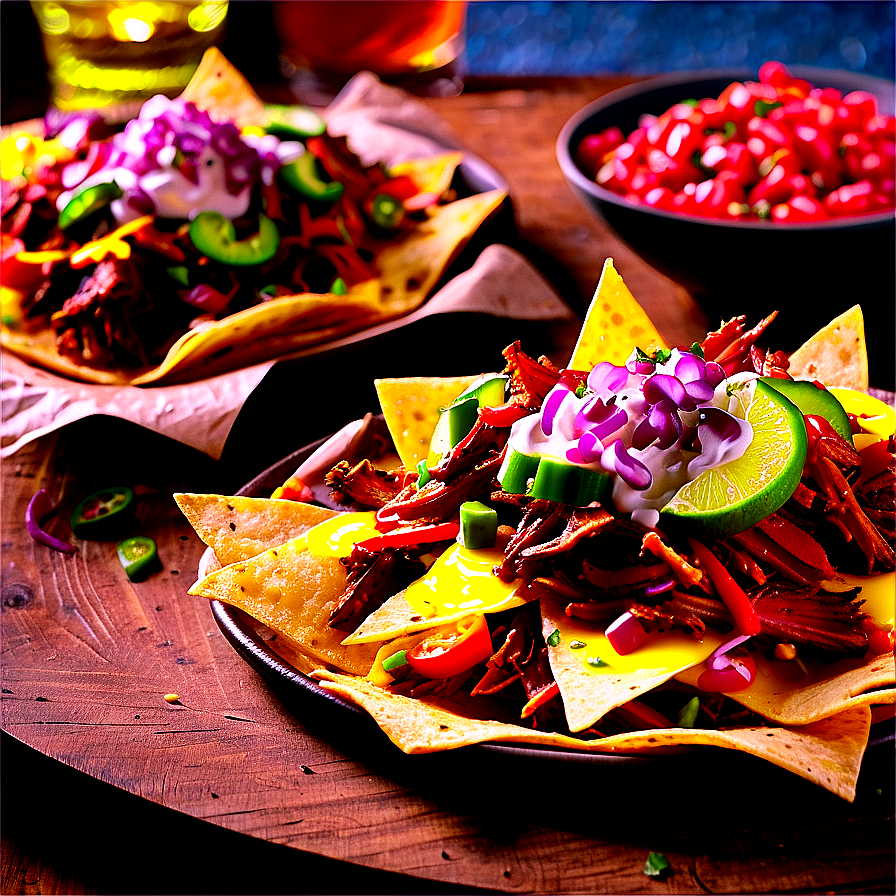 Smoked Brisket Nachos PNG hvs PNG with transparent background