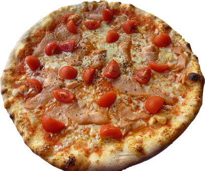 Smoked Salmon Tomato Pizza.jpg PNG with transparent background