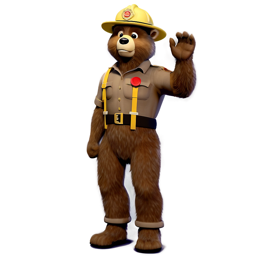 Smokey The Bear Firefighting Hero Png Tor