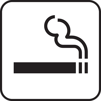Smoking Area Sign Graphic PNG with transparent background