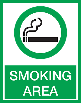 Smoking Area Sign PNG with transparent background