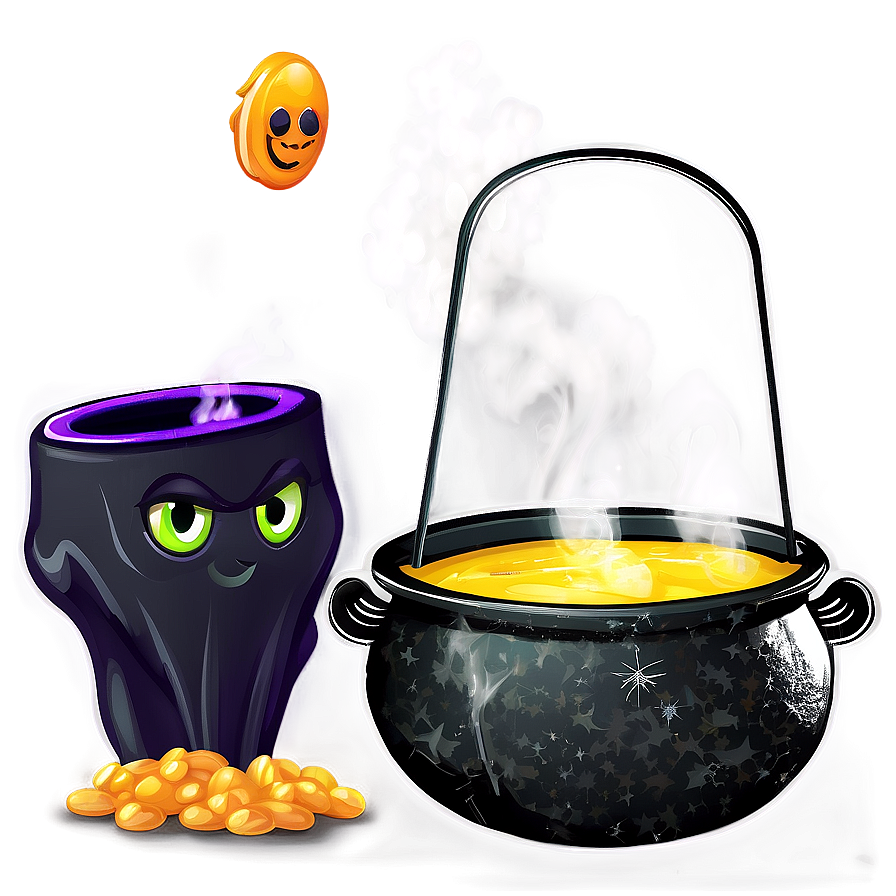 Smoking Cauldron Halloween Png Dye68