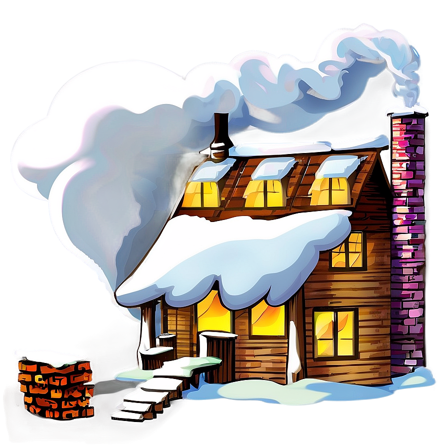 Smoking Chimney House PNG ukl PNG with transparent background