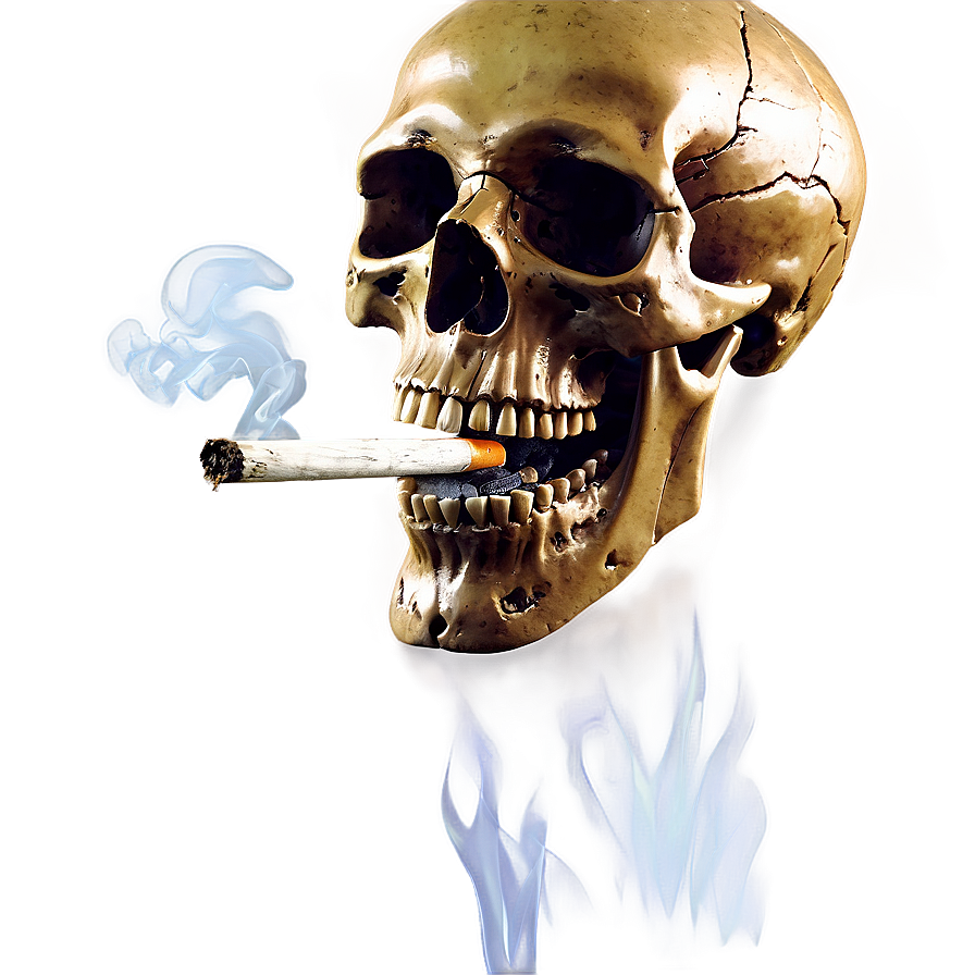 Smoking Skull Danger Png 77