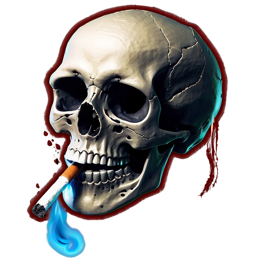 Smoking Skull Danger Png Cbb55