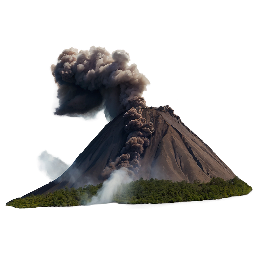 Smoking Volcano Eruption Png Vgd82