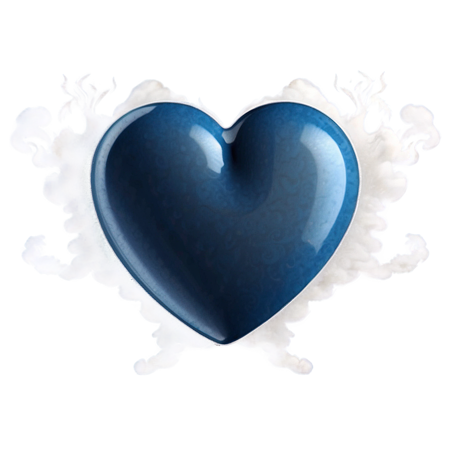 Smoky Blue Heart Emoji Png Xco98