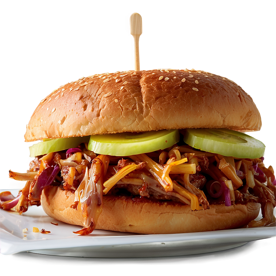 Smoky Pulled Pork Burger Png 52