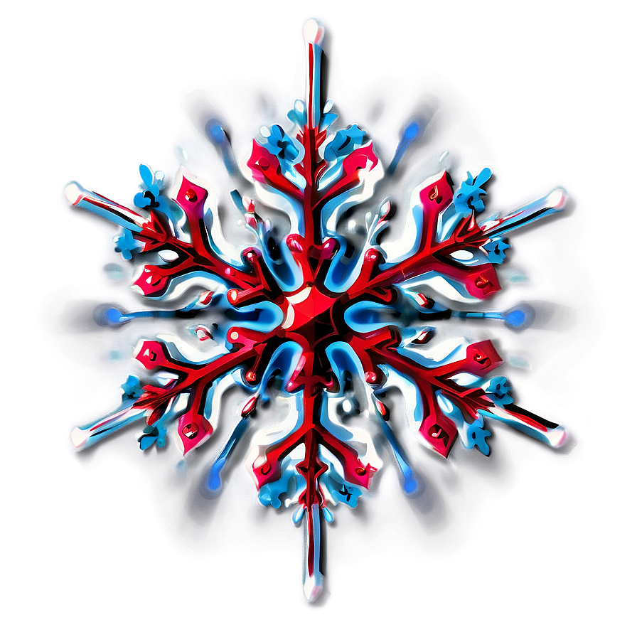 Smoky Red Snowflake Png Bqe