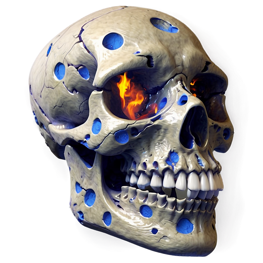 Smoldering Skull Graphic Png Smp19