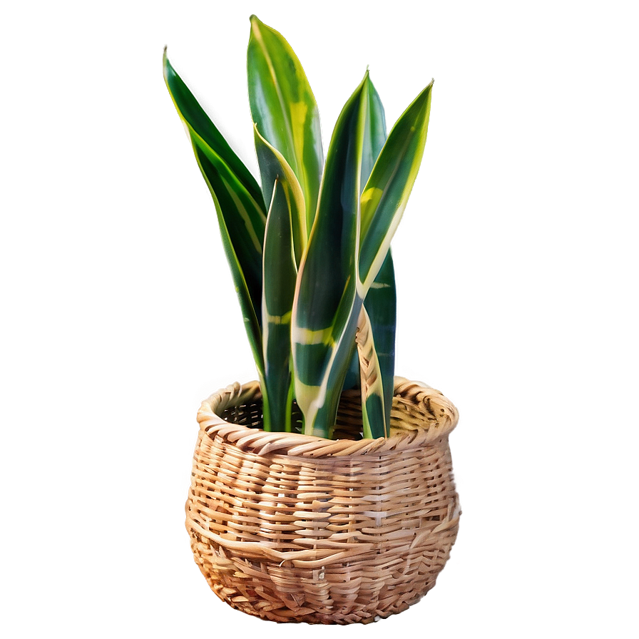 Snake Plant In Basket Png 57