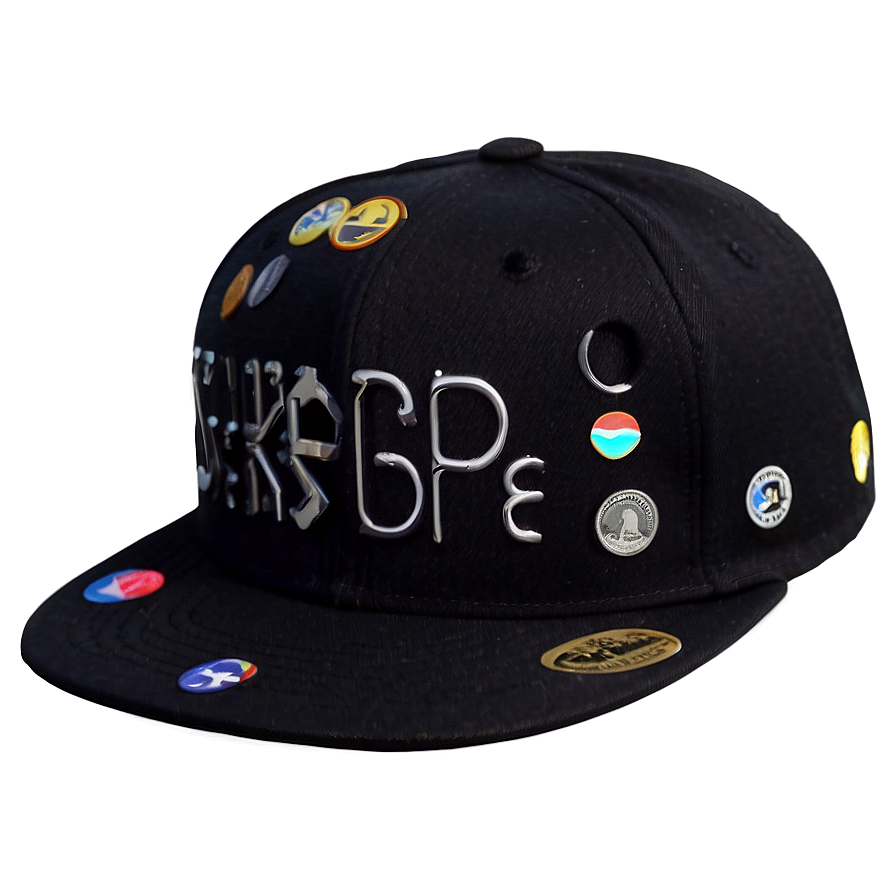 Snapback With Stickers Png 06262024