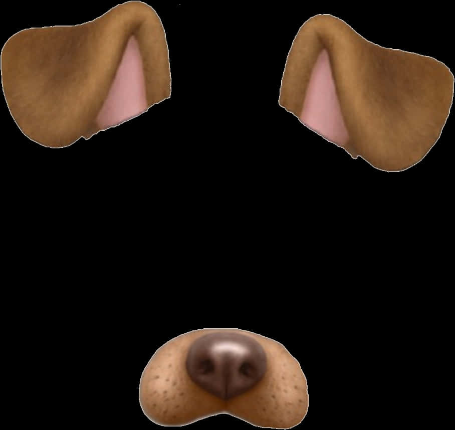 Snapchat Dog Filter Elements PNG with transparent background