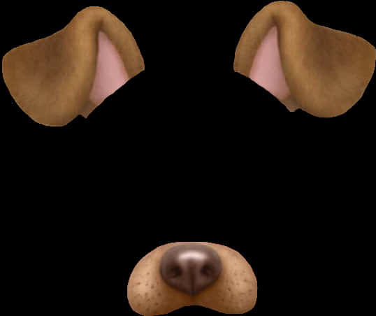Snapchat Dog Filter Elements PNG with transparent background