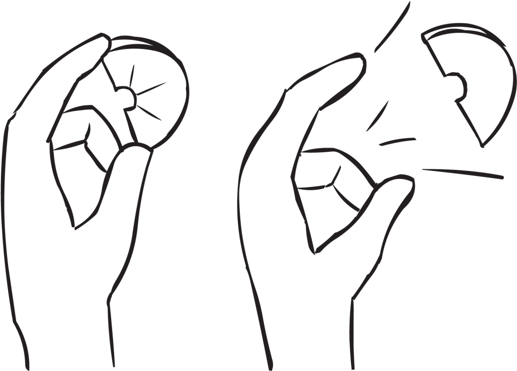 Snapchat Logo Hand Gesture Sketch