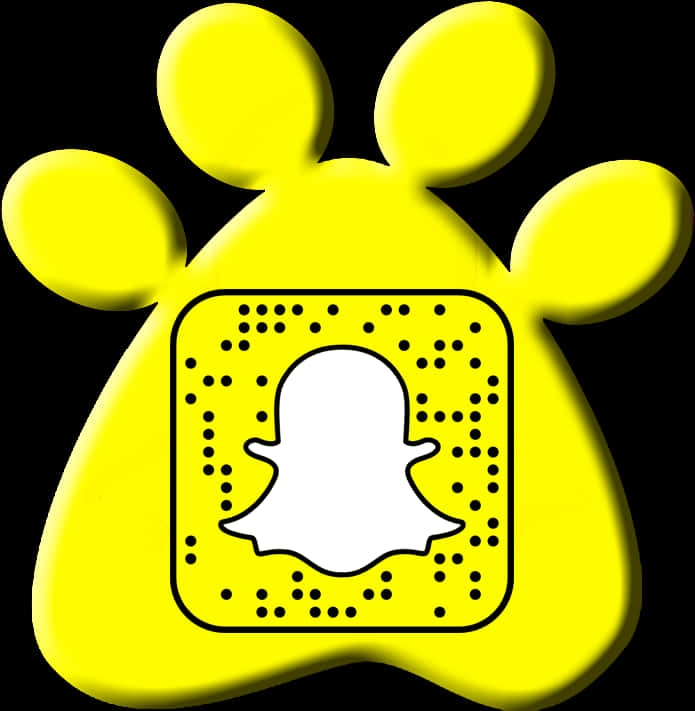Snapchat Logowith Q R Code PNG with transparent background