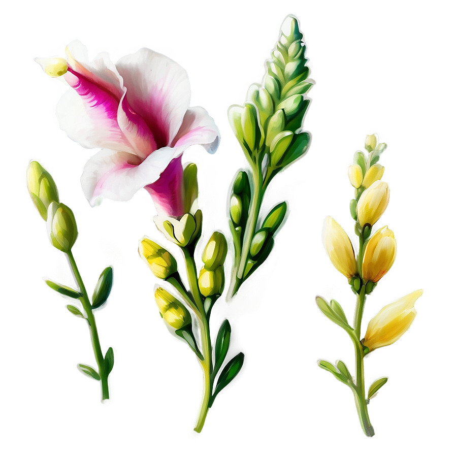 Snapdragon Flower Drawing Png Wdw61