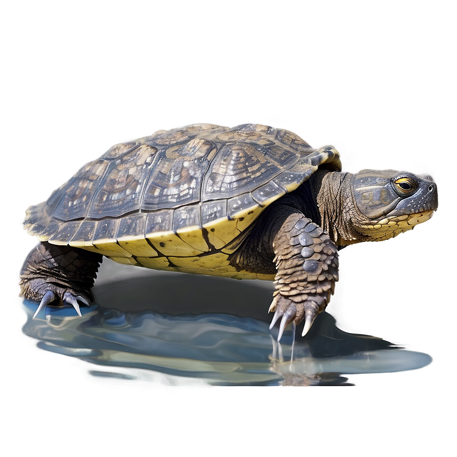 Snapping Turtle In Shallow Water Png Uqx