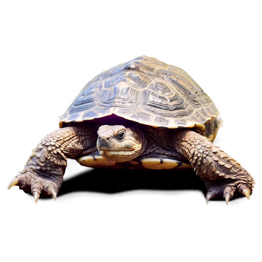 Snapping Turtle Sunbathing On Rock Png 27