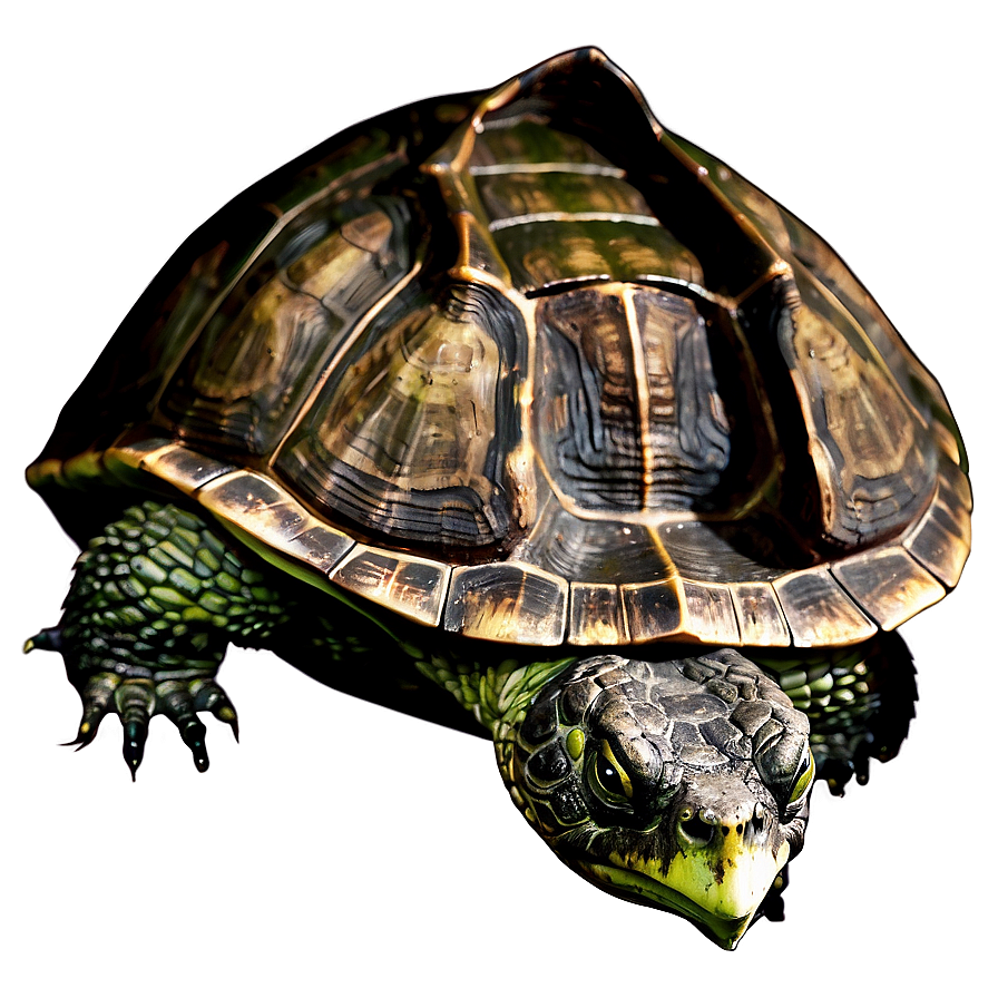 Snapping Turtle With Reflective Shell Png 06252024