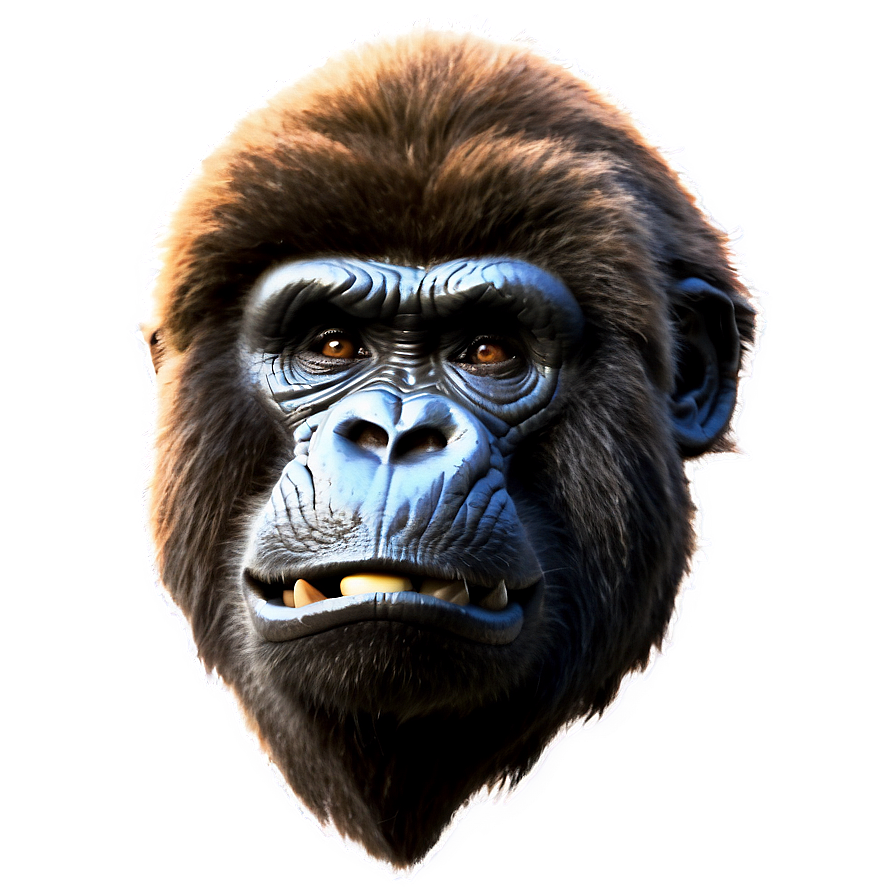 Snarling Gorilla Face Png 06252024