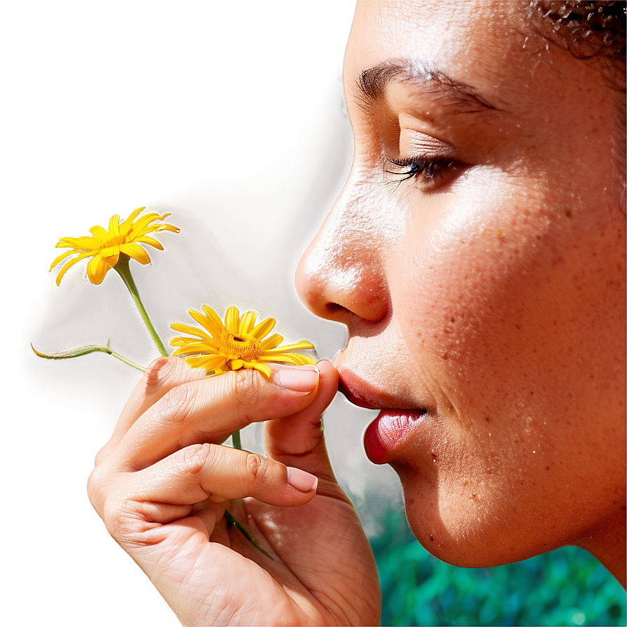 Sniffing Flower Nose Png 31